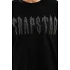 Unisex Taş Desenli Oversize T-Shirt - Siyah - 96238 Unisex Taş Desenli Oversize T-Shirt - Siyah - 96238