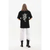 Unisex Baskılı Oversize T-Shirt - Siyah - 96245 Unisex Baskılı Oversize T-Shirt - Siyah - 96245