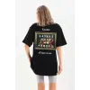 Unisex Baskılı Oversize T-Shirt - Siyah - 96250 Unisex Baskılı Oversize T-Shirt - Siyah - 96250