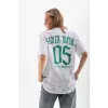 Unisex Baskılı Oversize T-Shirt - Beyaz - 96253 Unisex Baskılı Oversize T-Shirt - Beyaz - 96253