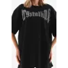 Unisex Taş Desenli Oversize T-Shirt - Beyaz - 96254 Unisex Taş Desenli Oversize T-Shirt - Beyaz - 96254