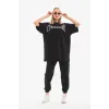 Unisex Taş Desenli Oversize T-Shirt - Beyaz - 96254 Unisex Taş Desenli Oversize T-Shirt - Beyaz - 96254