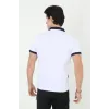 Erkek Yakalı Slim Fit Baskılı T-Shirt - Beyaz - 97389 Erkek Yakalı Slim Fit Baskılı T-Shirt - Beyaz - 97389