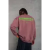 Erkek Baskılı Sweat - Gül Kurusu - 97909