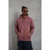 Erkek 98 Baskılı Kapşonlu Sweat - Gül Kurusu - 97913