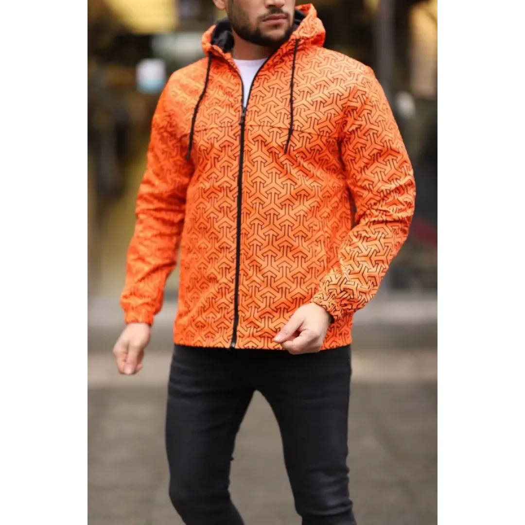 Unisex Kapüşonlu İçi Astarlı Yağmurluk - Turuncu - 97922 Unisex Kapüşonlu İçi Astarlı Yağmurluk - Turuncu - 97922
