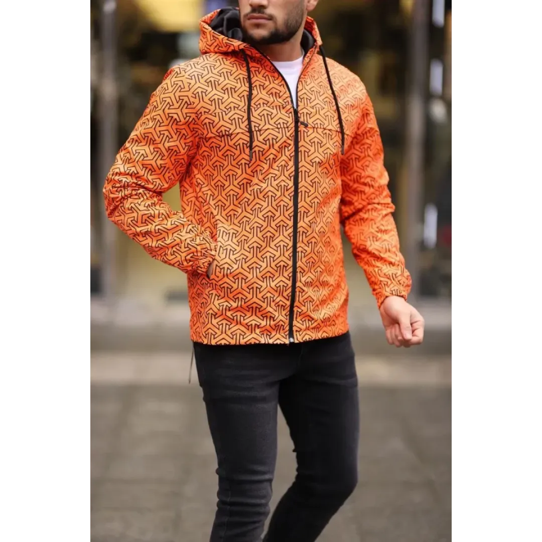Unisex Kapüşonlu İçi Astarlı Yağmurluk - Turuncu - 97922 Unisex Kapüşonlu İçi Astarlı Yağmurluk - Turuncu - 97922