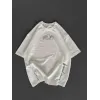 Unisex Baskılı Oversize T-Shirt - Beyaz - 98301 Unisex Baskılı Oversize T-Shirt - Beyaz - 98301