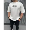 Unisex Baskılı Oversize T-Shirt - Beyaz - 98310 Unisex Baskılı Oversize T-Shirt - Beyaz - 98310