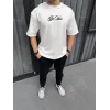 Unisex Baskılı Oversize T-Shirt - Beyaz - 98310 Unisex Baskılı Oversize T-Shirt - Beyaz - 98310