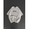 Unisex Baskılı Oversize T-Shirt - Beyaz - 98310 Unisex Baskılı Oversize T-Shirt - Beyaz - 98310