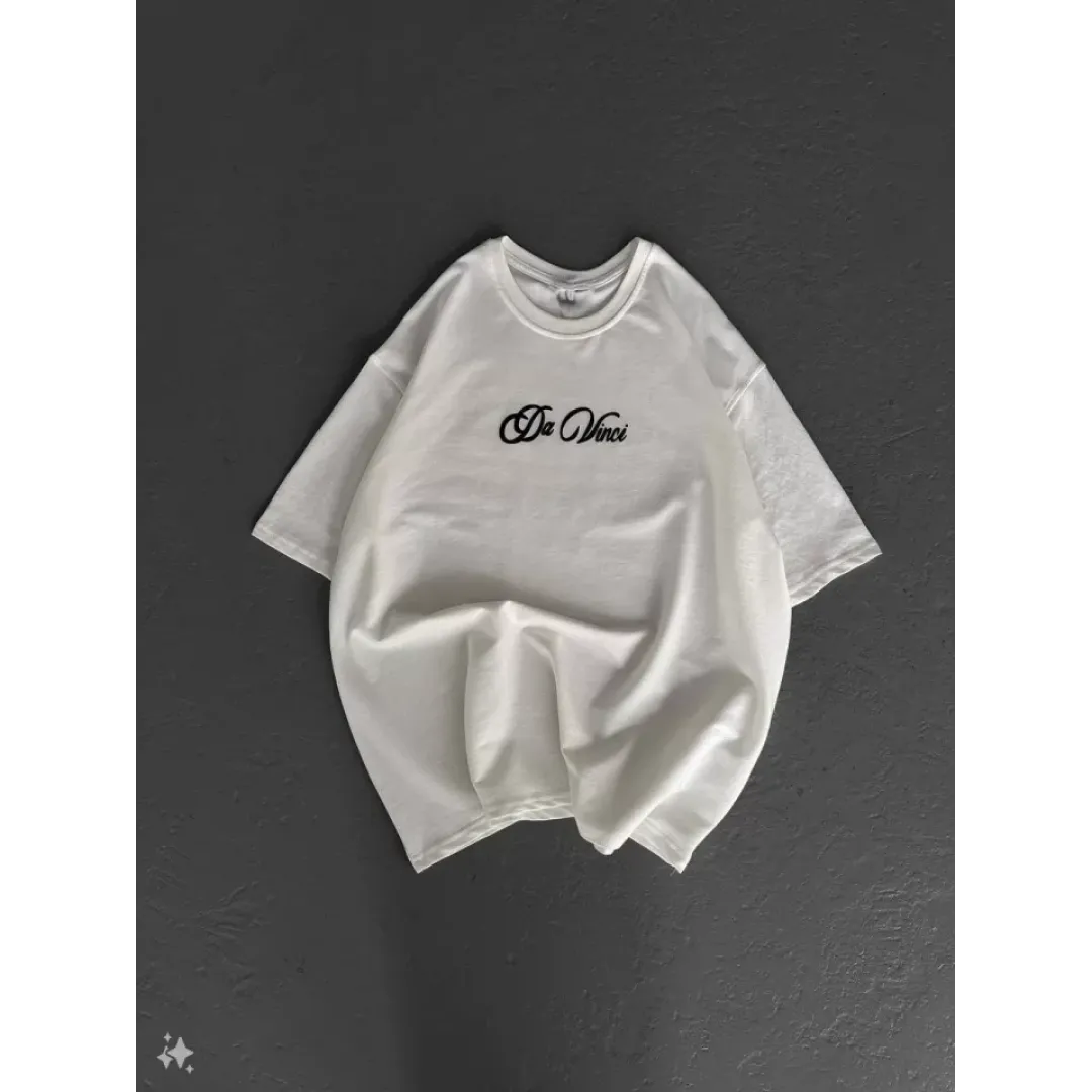 Unisex Baskılı Oversize T-Shirt - Beyaz - 98310 Unisex Baskılı Oversize T-Shirt - Beyaz - 98310