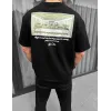 Unisex Baskılı Oversize T-Shirt - Siyah - 98311 Unisex Baskılı Oversize T-Shirt - Siyah - 98311