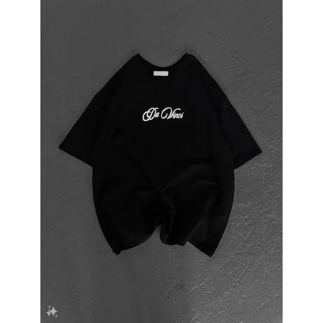 Unisex Baskılı Oversize T-Shirt - Siyah - 98311 Unisex Baskılı Oversize T-Shirt - Siyah - 98311