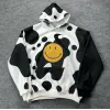 Smiley Face Kapüşonlu Sweatshirt - Siyah - 98618