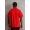 Unisex Baskılı Oversize T-Shirt - Kırmızı - 98631 Unisex Baskılı Oversize T-Shirt - Kırmızı - 98631