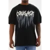 Unisex Baskılı Oversize T-Shirt - Siyah - 98632 Unisex Baskılı Oversize T-Shirt - Siyah - 98632