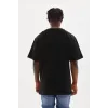 Unisex Baskılı Oversize T-Shirt - Siyah - 98632 Unisex Baskılı Oversize T-Shirt - Siyah - 98632