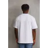 Unisex Baskılı Oversize T-Shirt - Beyaz - 98633 Unisex Baskılı Oversize T-Shirt - Beyaz - 98633