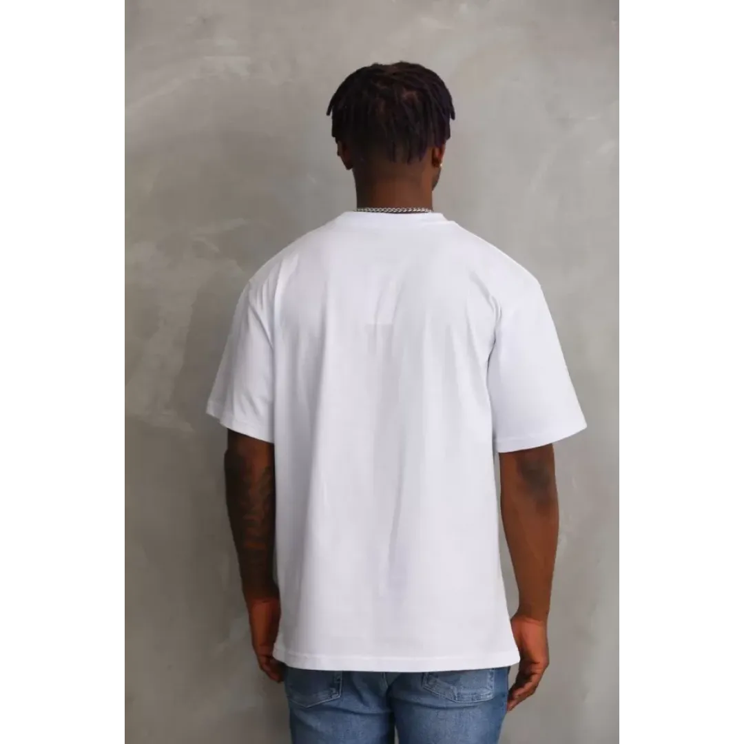 Unisex Baskılı Oversize T-Shirt - Beyaz - 98633 Unisex Baskılı Oversize T-Shirt - Beyaz - 98633