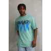 Unisex Baskılı Oversize T-Shirt - Mint Yeşili - 98634 Unisex Baskılı Oversize T-Shirt - Mint Yeşili - 98634