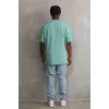 Unisex Baskılı Oversize T-Shirt - Mint Yeşili - 98634 Unisex Baskılı Oversize T-Shirt - Mint Yeşili - 98634
