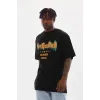 Unisex Baskılı Oversize T-Shirt - Siyah - 98637 Unisex Baskılı Oversize T-Shirt - Siyah - 98637