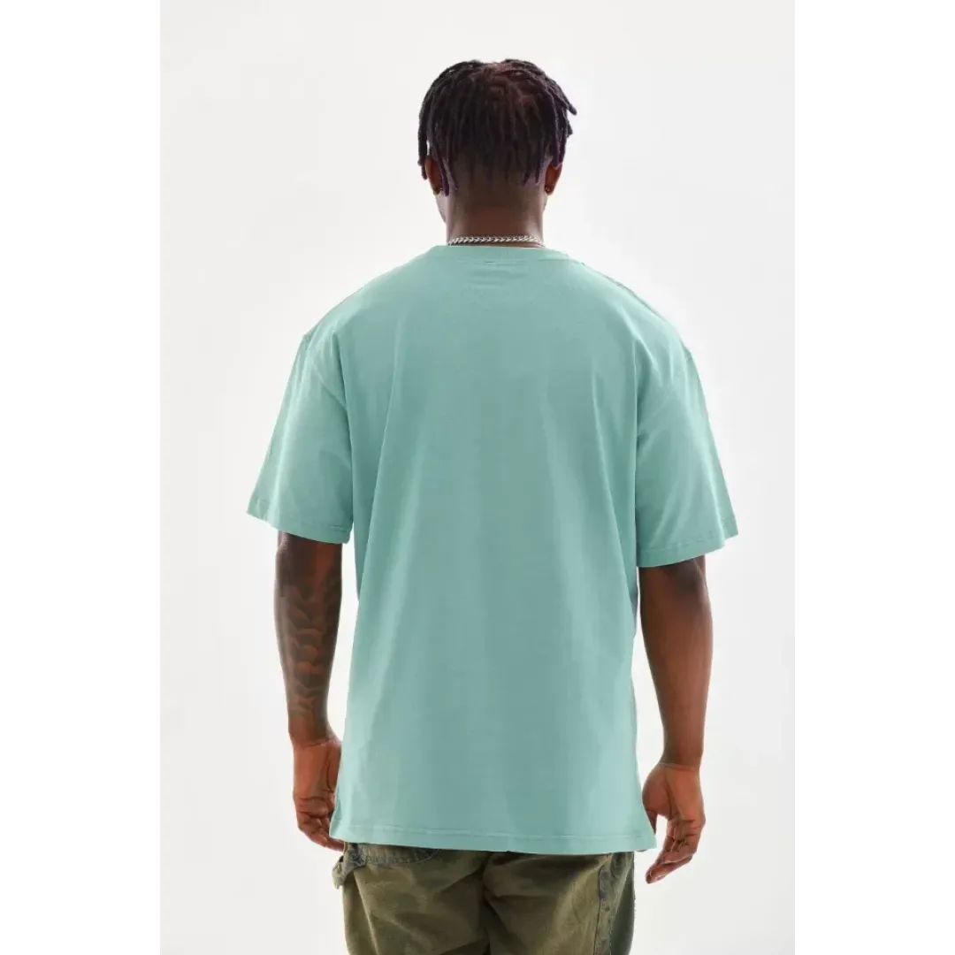 Unisex Baskılı Oversize T-Shirt - Mint Yeşili - 98639 Unisex Baskılı Oversize T-Shirt - Mint Yeşili - 98639