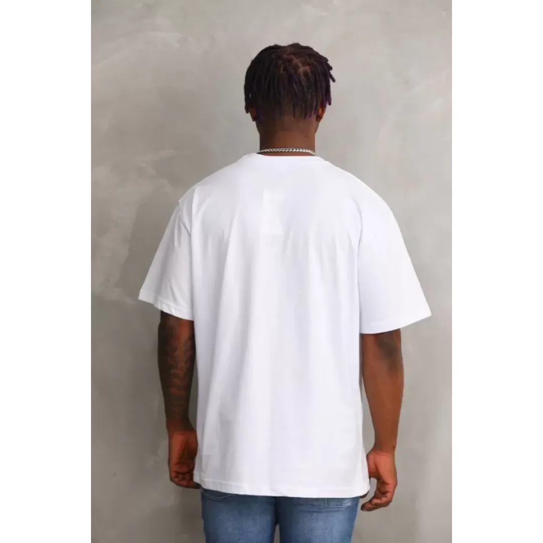 Unisex Baskılı Oversize T-Shirt - Beyaz - 98640 Unisex Baskılı Oversize T-Shirt - Beyaz - 98640