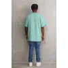 Unisex Baskılı Oversize T-Shirt - Mint Yeşili - 98648 Unisex Baskılı Oversize T-Shirt - Mint Yeşili - 98648