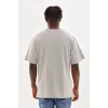 Unisex Baskılı Oversize T-Shirt - Gri - 98650 Unisex Baskılı Oversize T-Shirt - Gri - 98650