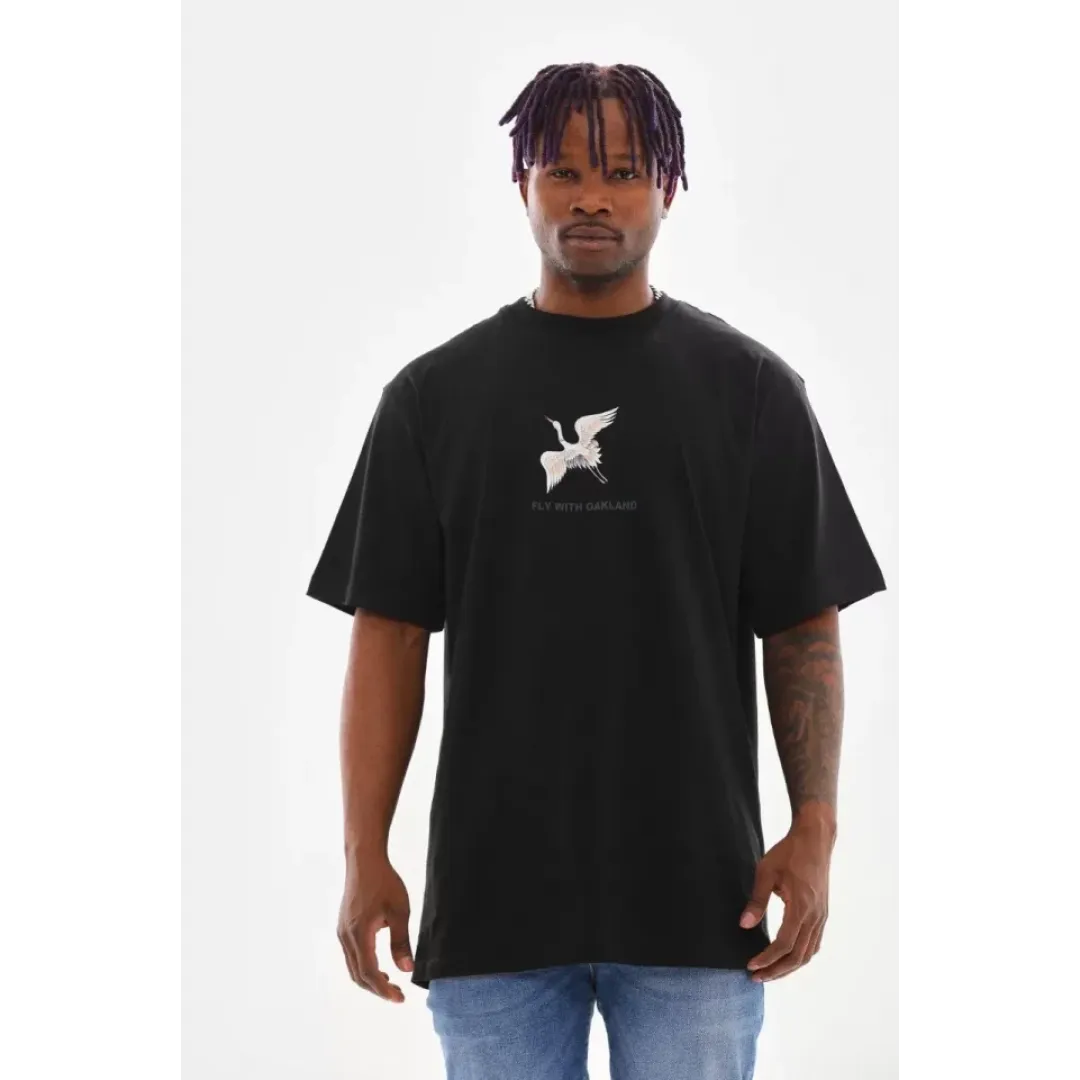 Unisex Baskılı Oversize T-Shirt - Siyah - 98653 Unisex Baskılı Oversize T-Shirt - Siyah - 98653