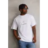 Unisex Baskılı Oversize T-Shirt - Beyaz - 98654 Unisex Baskılı Oversize T-Shirt - Beyaz - 98654