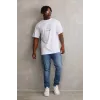 Unisex Baskılı Oversize T-Shirt - Beyaz - 98654 Unisex Baskılı Oversize T-Shirt - Beyaz - 98654
