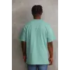 Unisex Baskılı Oversize T-Shirt - Mint Yeşili - 98728 Unisex Baskılı Oversize T-Shirt - Mint Yeşili - 98728