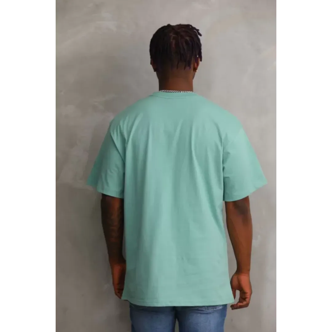 Unisex Baskılı Oversize T-Shirt - Mint Yeşili - 98728 Unisex Baskılı Oversize T-Shirt - Mint Yeşili - 98728