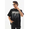 Unisex Oversize Kolye Dahil T-Shirt - Siyah - 98745 Unisex Oversize Kolye Dahil T-Shirt - Siyah - 98745