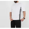 Unisex Oversize Yanları Şeritli T-Shirt - Beyaz - 98748 Unisex Oversize Yanları Şeritli T-Shirt - Beyaz - 98748