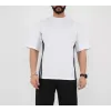 Unisex Oversize Yanları Şeritli T-Shirt - Beyaz - 98748 Unisex Oversize Yanları Şeritli T-Shirt - Beyaz - 98748