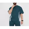 Unisex Oversize Yanları Şeritli T-Shirt - Cam Göbeği - 98750