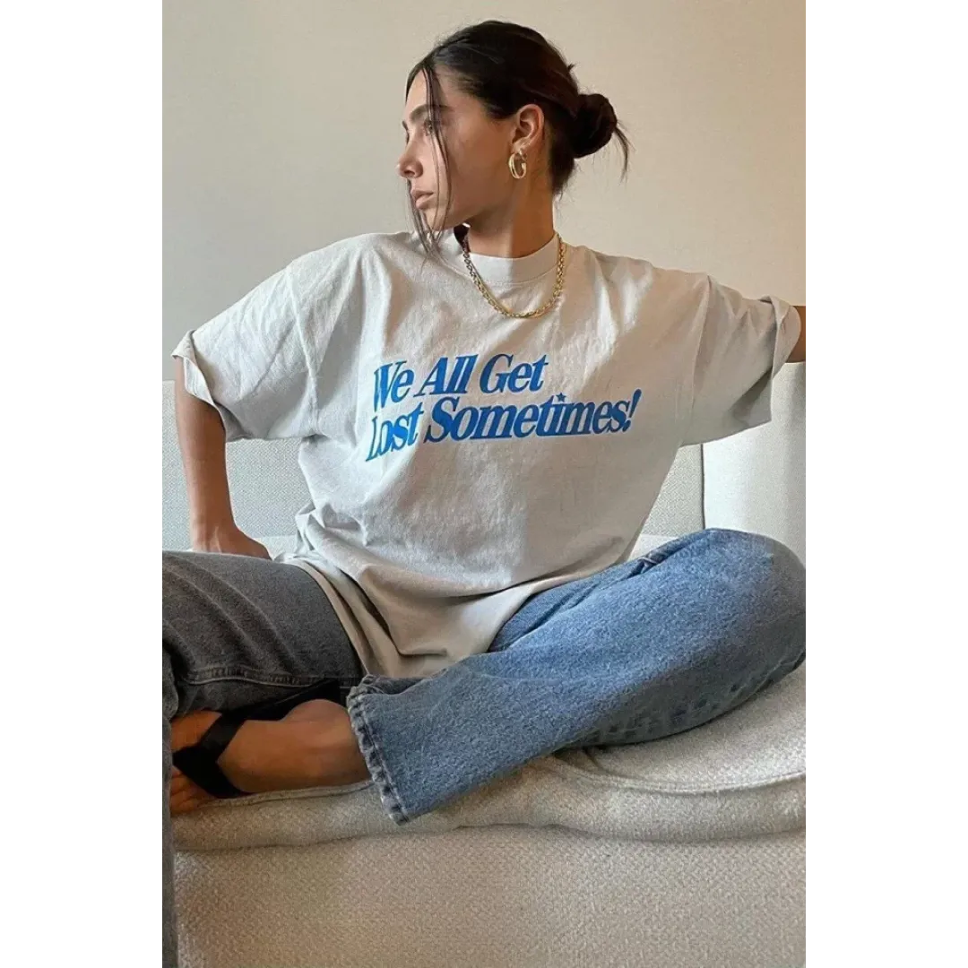Unisex Baskılı Oversize T-Shirt - Beyaz - 99809 Unisex Baskılı Oversize T-Shirt - Beyaz - 99809