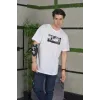 Unisex Bisiklet Yaka Baskılı Oversize T-Shirt - Beyaz - 101040 Unisex Bisiklet Yaka Baskılı Oversize T-Shirt - Beyaz - 101040