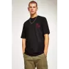 Unisex Bisiklet Yaka Oversize Baskılı T-Shirt - Siyah - 101308 Unisex Bisiklet Yaka Oversize Baskılı T-Shirt - Siyah - 101308