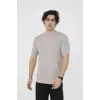 Unisex Bisiklet Yaka Slim Fit T-Shirt- Taş - 101447 Unisex Bisiklet Yaka Slim Fit T-Shirt- Taş - 101447
