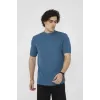 Unisex Bisiklet Yaka Slim Fit T-Shirt- Turkuaz - 101449 Unisex Bisiklet Yaka Slim Fit T-Shirt- Turkuaz - 101449