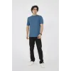 Unisex Bisiklet Yaka Slim Fit T-Shirt- Turkuaz - 101449 Unisex Bisiklet Yaka Slim Fit T-Shirt- Turkuaz - 101449