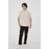 Unisex Bisiklet Yaka Slim Fit T-Shirt- Bej - 101451 Unisex Bisiklet Yaka Slim Fit T-Shirt- Bej - 101451