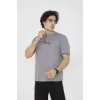 Unisex Bisiklet Yaka Slim Fit T-Shirt- Gri - 101452 Unisex Bisiklet Yaka Slim Fit T-Shirt- Gri - 101452