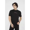 Unisex Bisiklet Yaka Slim Fit T-Shirt- Siyah - 101454 Unisex Bisiklet Yaka Slim Fit T-Shirt- Siyah - 101454