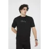 Unisex Bisiklet Yaka Slim Fit T-Shirt- Siyah - 101454 Unisex Bisiklet Yaka Slim Fit T-Shirt- Siyah - 101454